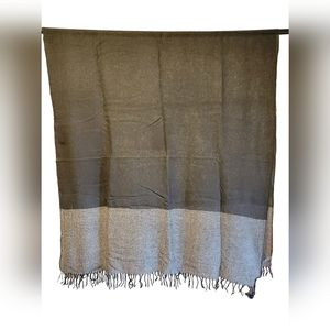 Nordstrom Cashmere Solid Woven Scarf Black Combo